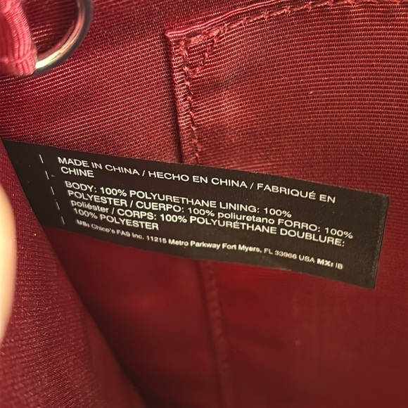 Brand New White House Black Market Maroon Studded Floral Large Wristlet Clutch - Picture 11 of 14